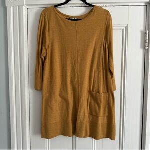 J. Jill Mustard Yellow Tunic with Pocket